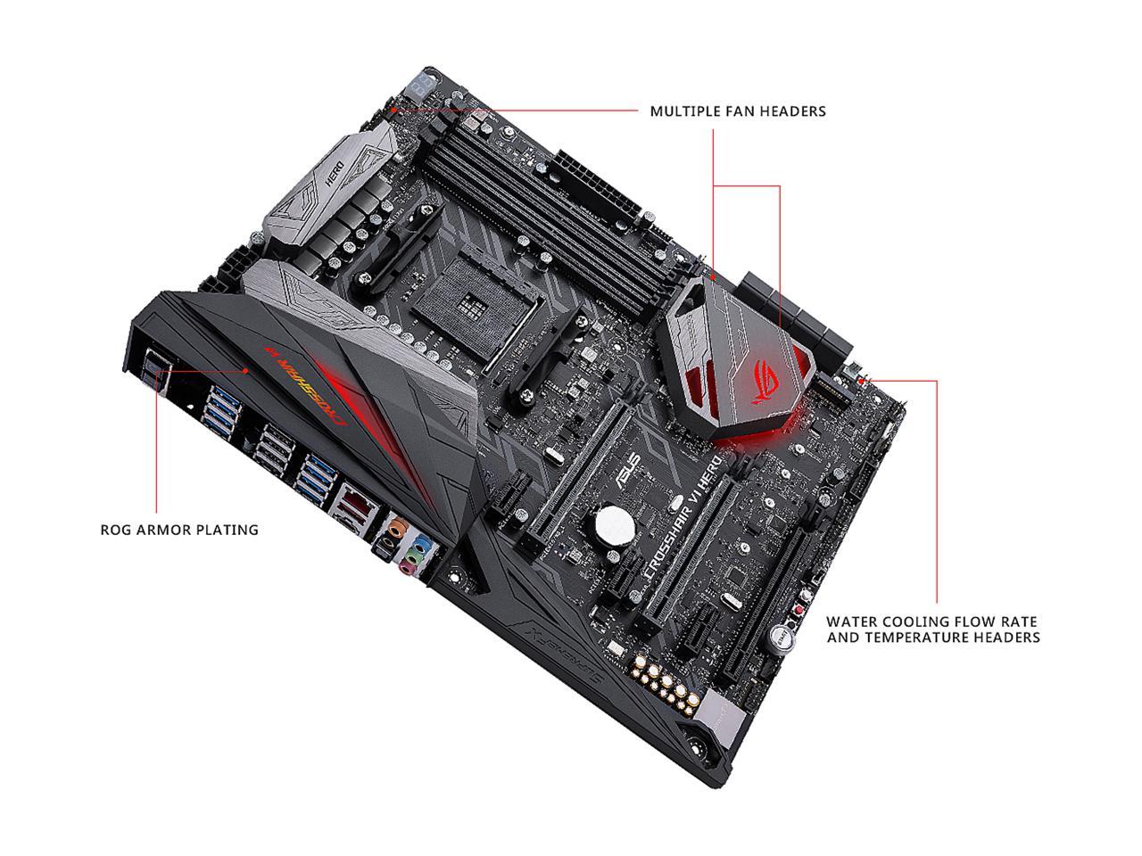 ASUS ROG Crosshair VI Hero AM4 AMD X370 SATA 6Gb/s USB 3.1 ATX AMD Motherboard
