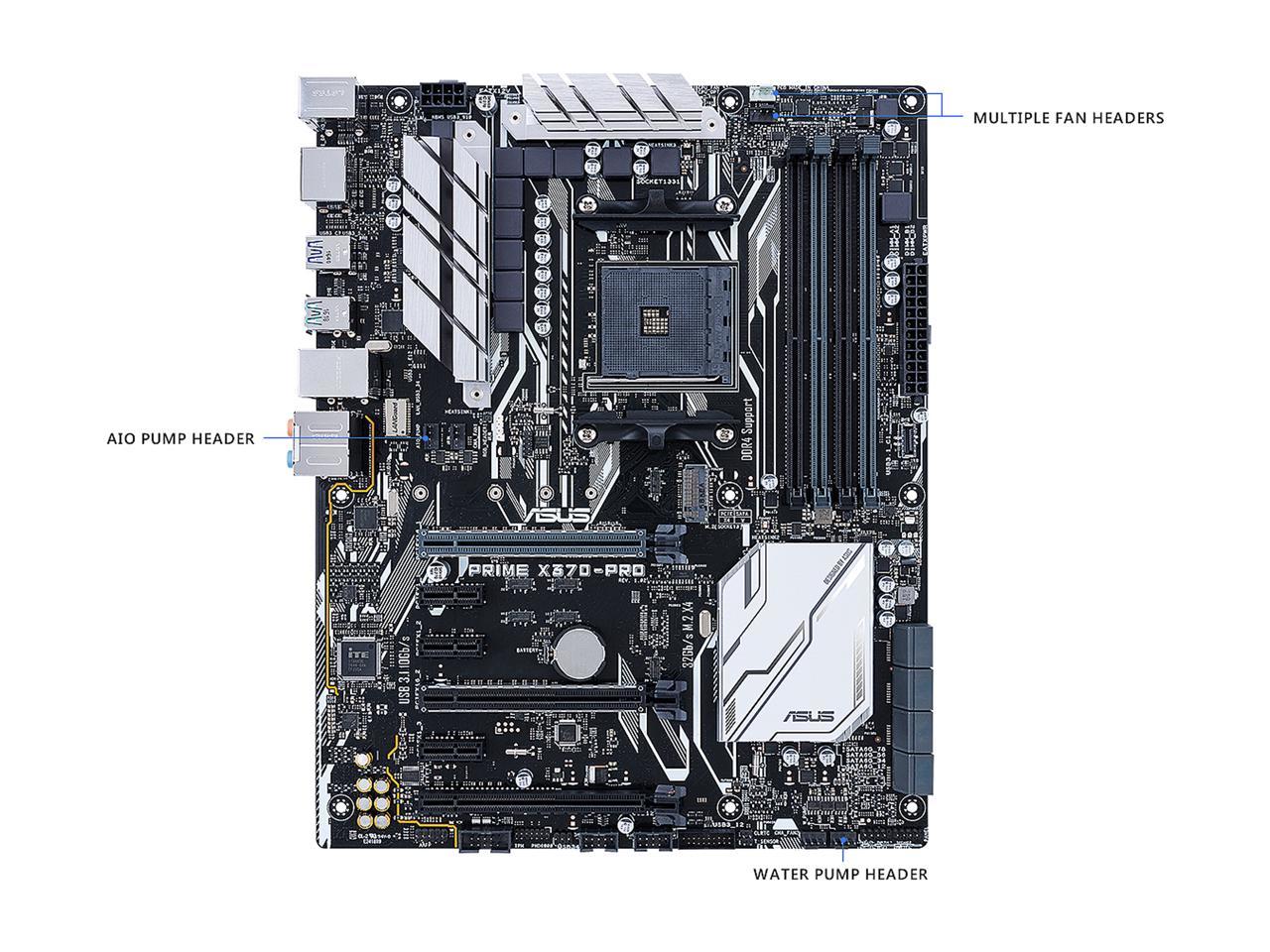 ASUS Prime X370-Pro AM4 AMD X370 SATA 6Gb/s USB 3.1 HDMI ATX Motherboards - AMD