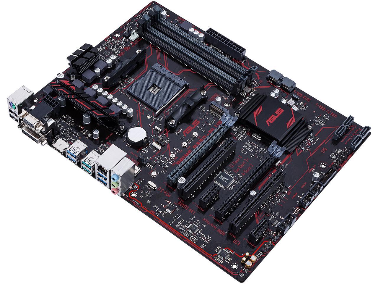 ASUS PRIME B350-PLUS AM4 AMD B350 SATA 6Gb/s USB 3.1 HDMI ATX Motherboards - AMD