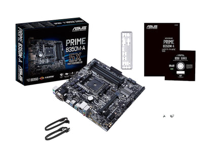 ASUS Prime B350M-A/CSM AM4 AMD B350 SATA 6Gb/s USB 3.1 HDMI Micro ATX Motherboards - AMD