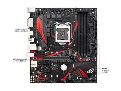 ASUS ROG STRIX B250G GAMING LGA1151 DDR4 HDMI DVI M.2 Micro-ATX Motherboard with USB 3.1