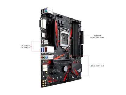 ASUS ROG STRIX B250G GAMING LGA1151 DDR4 HDMI DVI M.2 Micro-ATX Motherboard with USB 3.1