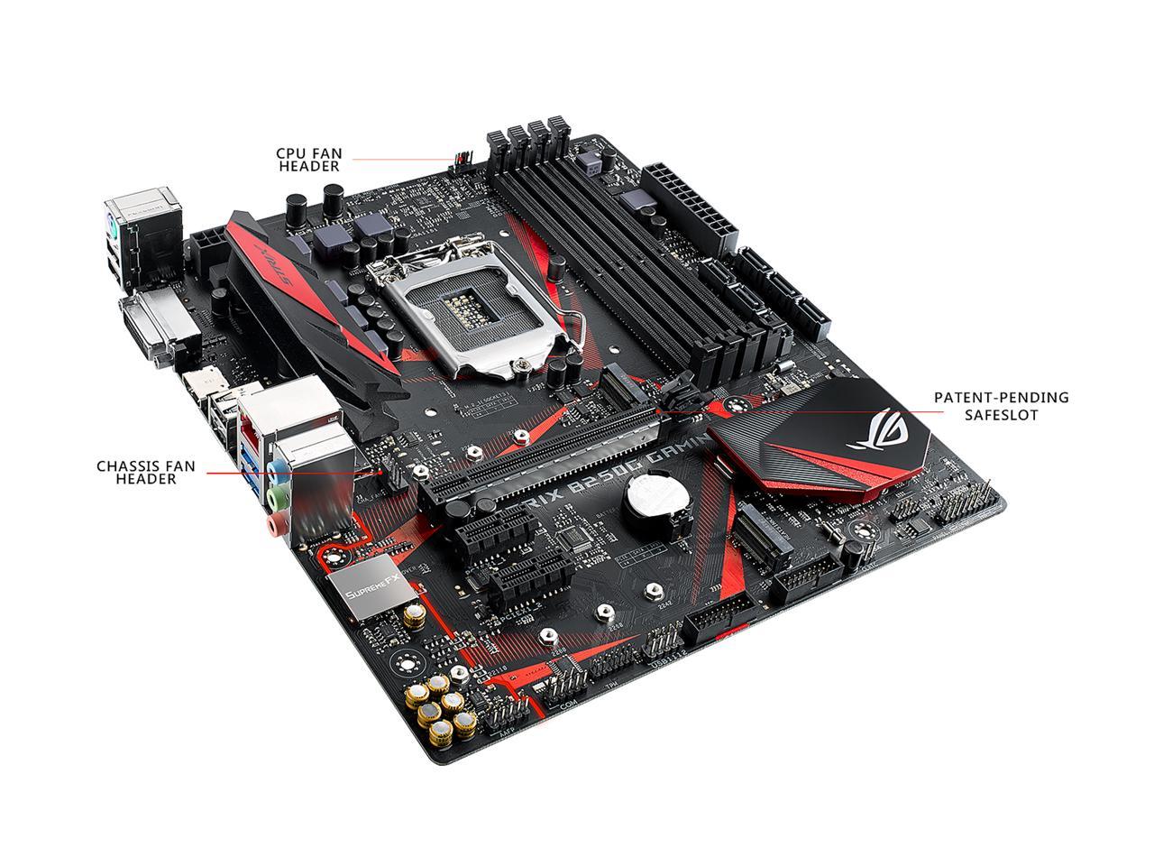 ASUS ROG STRIX B250G GAMING LGA1151 DDR4 HDMI DVI M.2 Micro-ATX Motherboard with USB 3.1