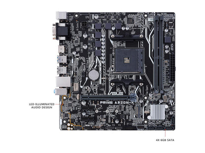 ASUS Prime A320M-K AMD Ryzen AM4 DDR4 HDMI VGA M.2 Micro-ATX A320 Motherboard