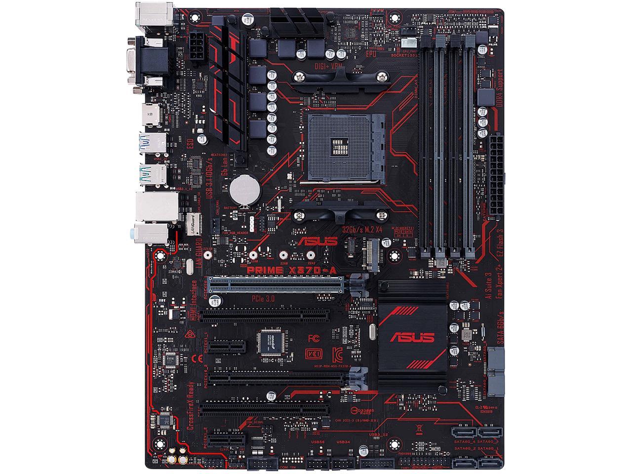 ASUS PRIME X370-A AMD Ryzen AM4 DDR4 HDMI DVI VGA M.2 USB 3.1 ATX X370 Motherboard