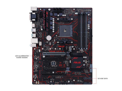 ASUS PRIME X370-A AMD Ryzen AM4 DDR4 HDMI DVI VGA M.2 USB 3.1 ATX X370 Motherboard