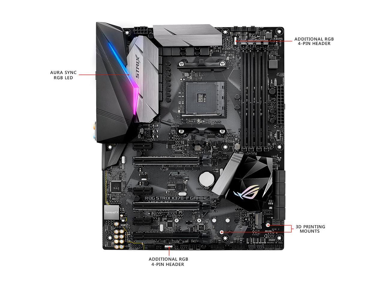 ASUS ROG STRIX X370-F GAMING AM4 AMD X370 SATA 6Gb/s ATX AMD Motherboard