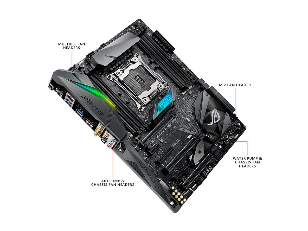 ASUS ROG STRIX X299-E GAMING LGA2066 DDR4 M.2 USB 3.1 802.11 AC WI-FI X299 ATX Motherboard for Intel Core i9 and i7 X-Series Processors