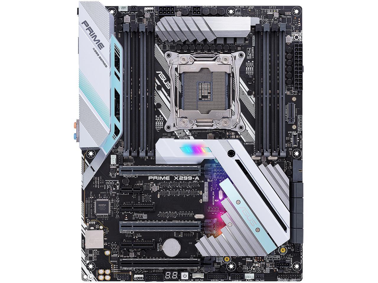 ASUS PRIME X299-A LGA2066 DDR4 M.2 USB 3.1 X299 ATX Motherboard for Intel Core i9 and i7 X-Series Processors
