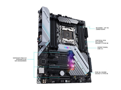 ASUS PRIME X299-A LGA2066 DDR4 M.2 USB 3.1 X299 ATX Motherboard for Intel Core i9 and i7 X-Series Processors