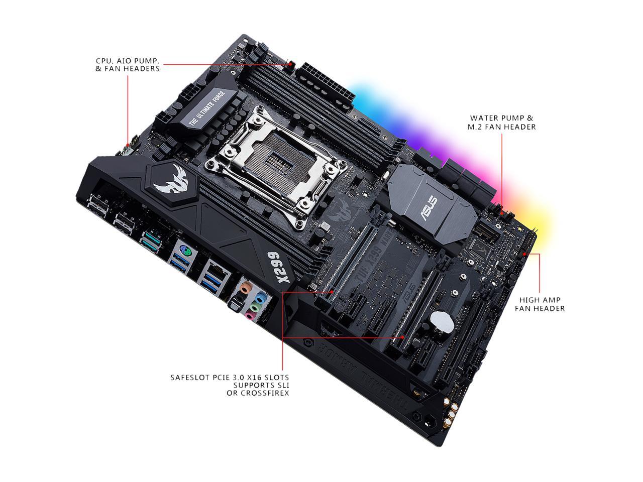 ASUS TUF X299 MARK 2 LGA2066 DDR4 M.2 USB 3.1 X299 ATX Motherboard for Intel Core i9 and i7 X-Series Processors