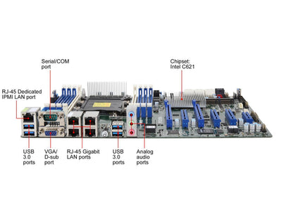 ASRock EPC621D8A ATX Server Motherboard LGA3647 Intel C621