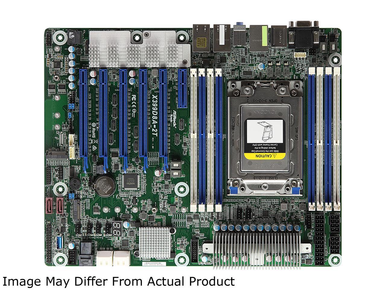 ASRock X399D8A-2T ATX Server Motherboard AMD TR4 4094P AMD X399 Dual 10 GLAN