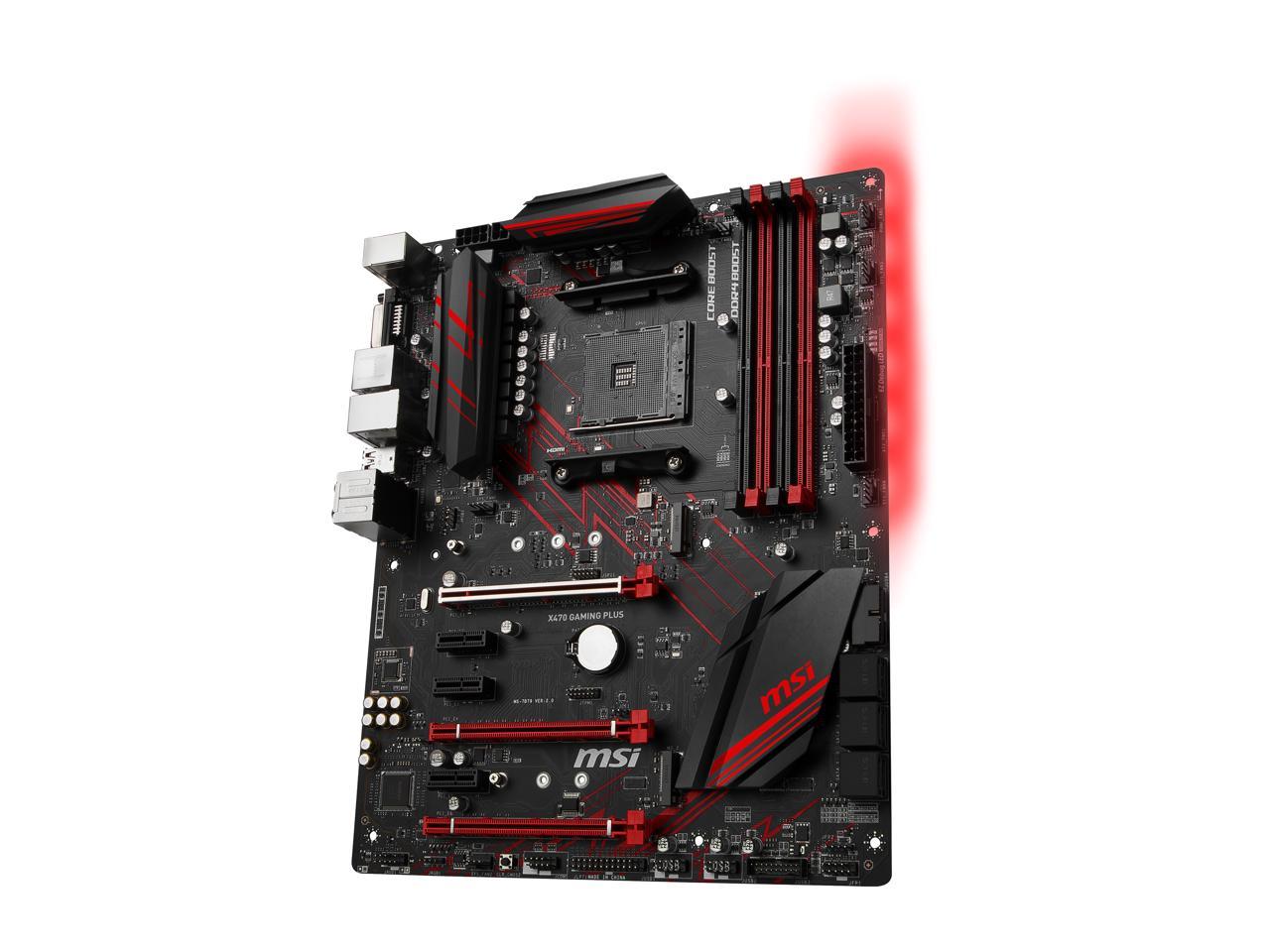 MSI PERFORMANCE GAMING X470 GAMING PLUS AM4 AMD X470 SATA 6Gb/s USB 3.1 HDMI ATX AMD Motherboard