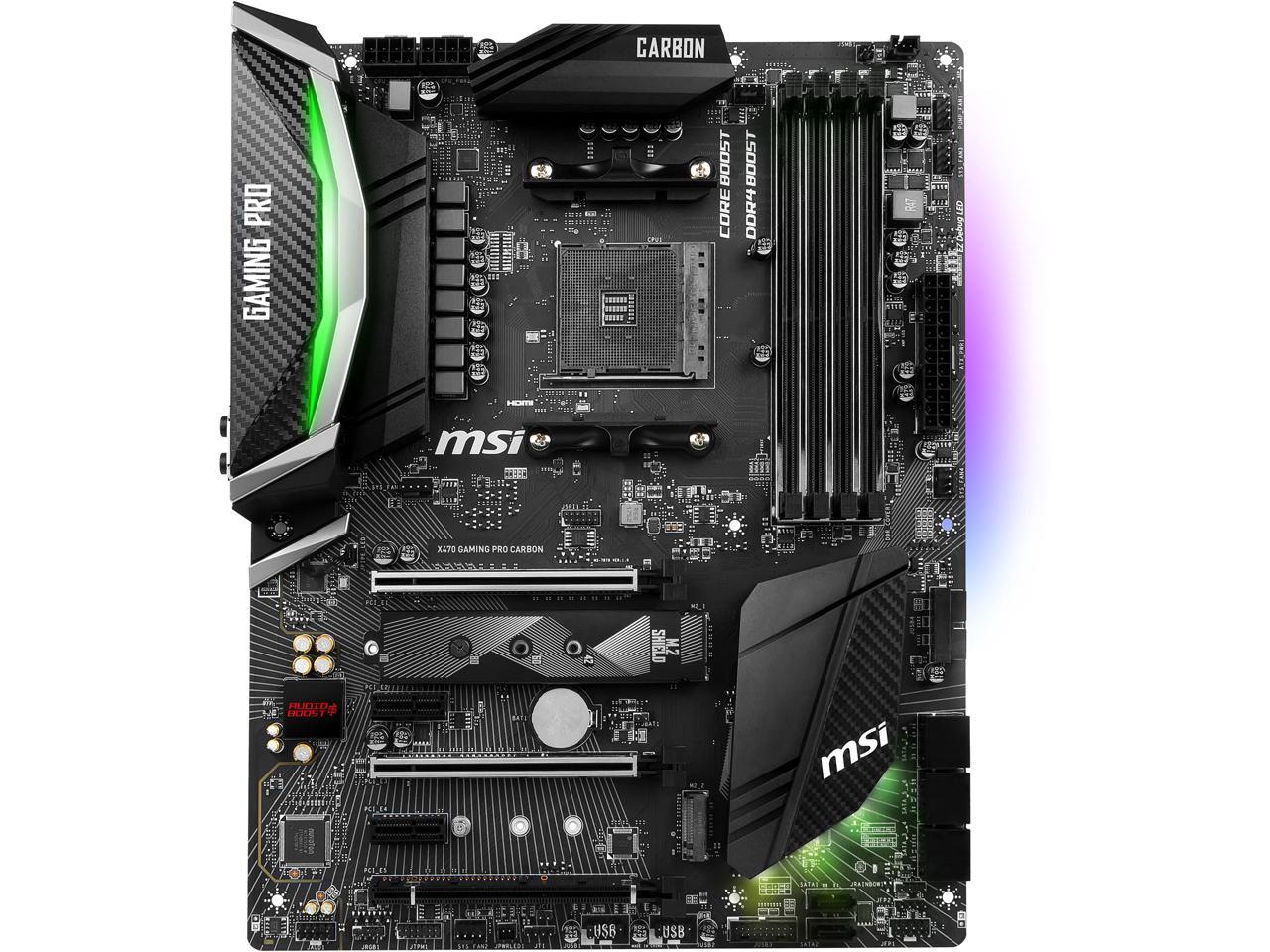 MSI PERFORMANCE GAMING X470 GAMING PRO CARBON AM4 AMD X470 SATA 6Gb/s USB 3.1 HDMI ATX AMD Motherboard