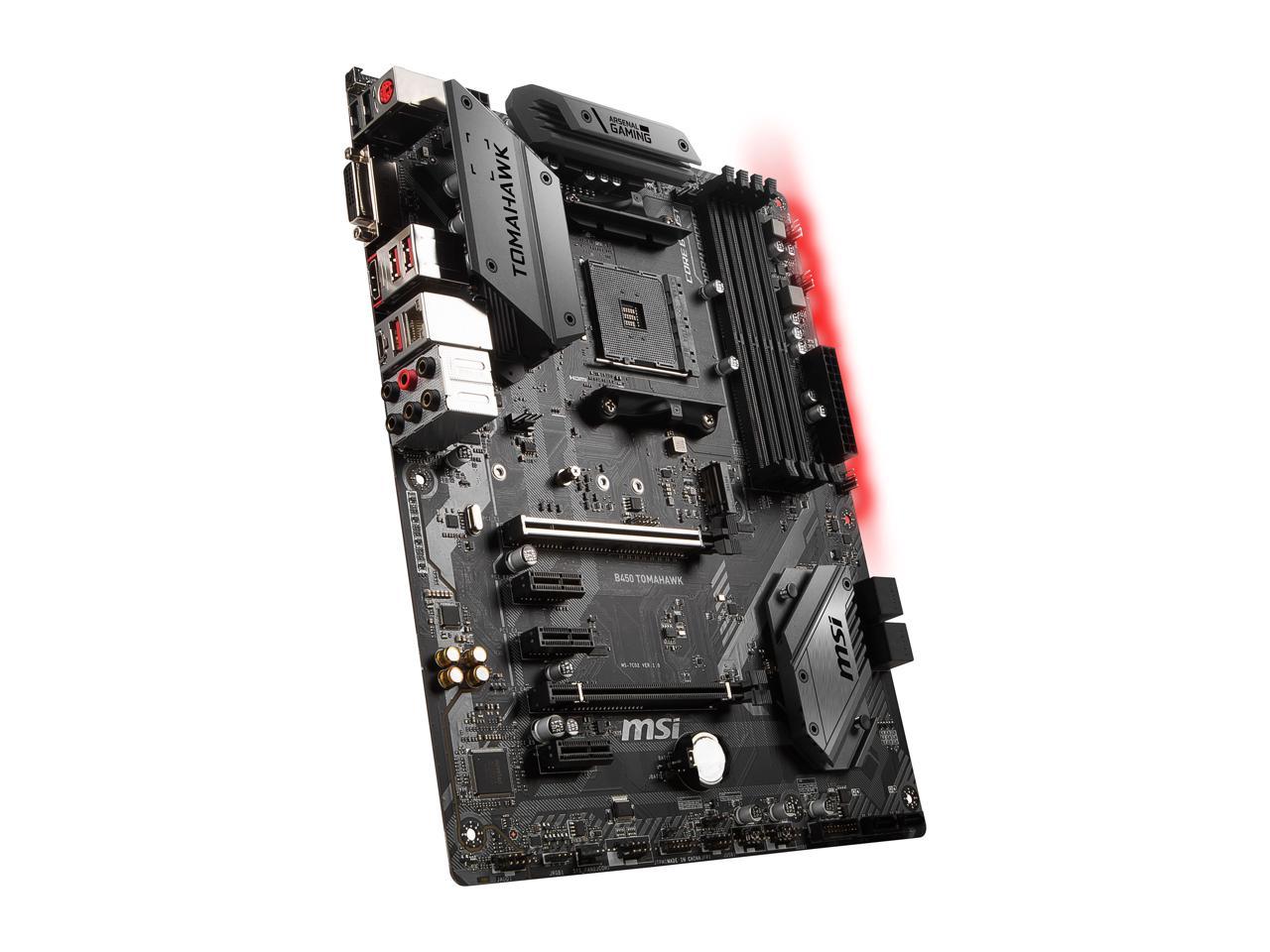 MSI ARSENAL GAMING B450 TOMAHAWK AM4 AMD B450 SATA 6Gb/s USB 3.1 HDMI ATX AMD Motherboard