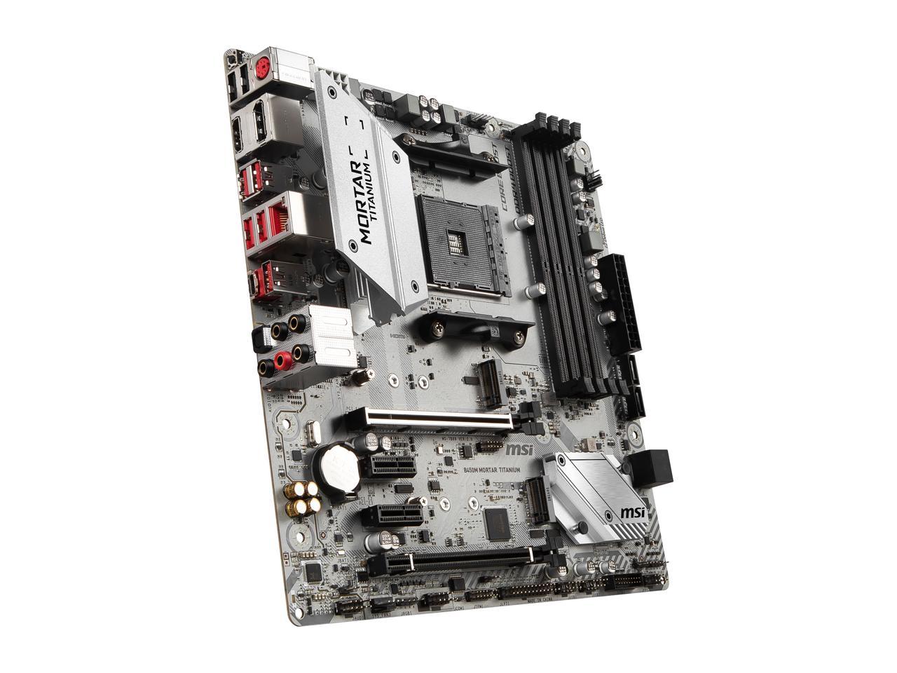 MSI B450M MORTAR TITANIUM AM4 AMD B450 SATA 6Gb/s USB 3.1 HDMI Micro ATX AMD Motherboard