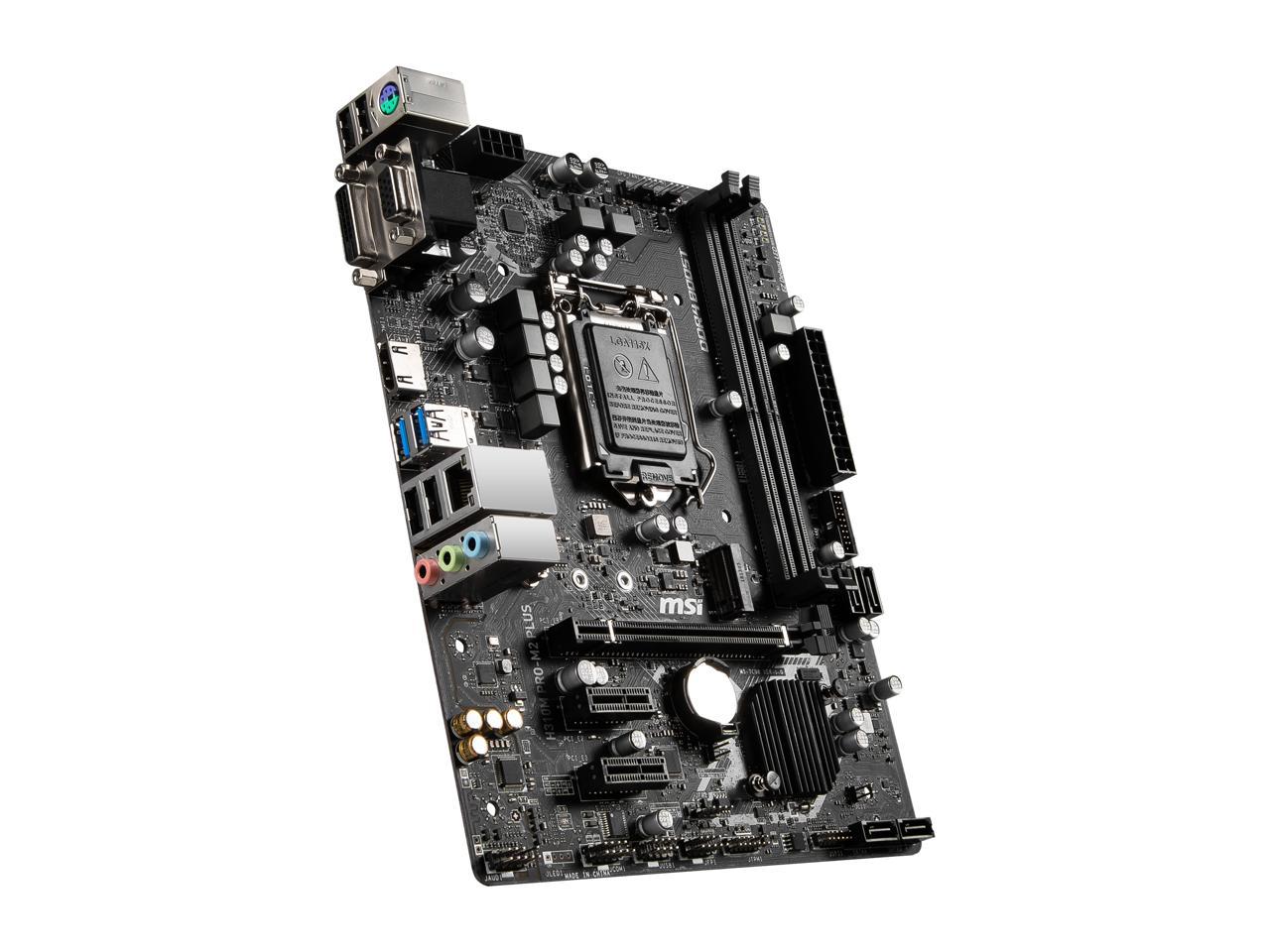 MSI H310M PRO-M2 PLUS LGA 1151 (300 Series) Intel H310 HDMI SATA 6Gb/s USB 3.1 Micro ATX Intel Motherboard