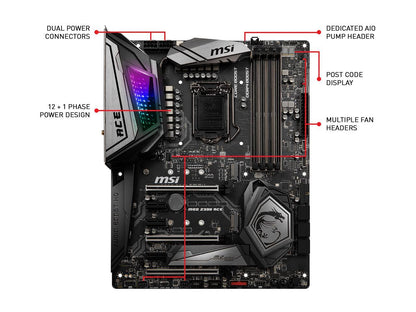 MSI MEG Z390 ACE LGA 1151 (300 Series) Intel Z390 SATA 6Gb/s USB 3.1 ATX Intel Motherboard