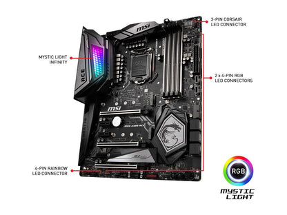 MSI MEG Z390 ACE LGA 1151 (300 Series) Intel Z390 SATA 6Gb/s USB 3.1 ATX Intel Motherboard