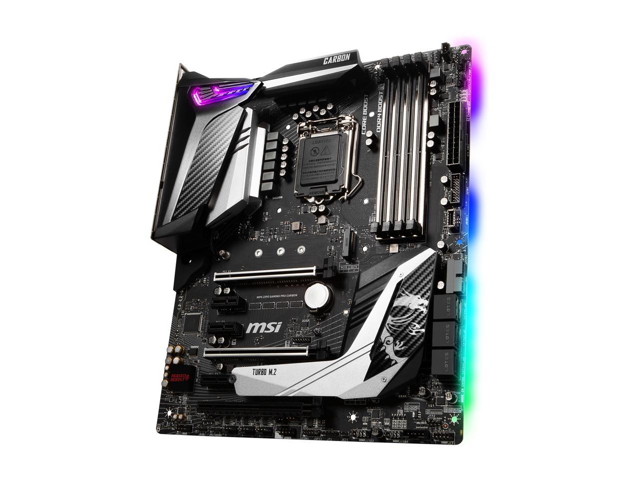 MSI MPG Z390 GAMING PRO CARBON LGA 1151 (300 Series) Intel Z390 HDMI SATA 6Gb/s USB 3.1 ATX Intel Motherboard