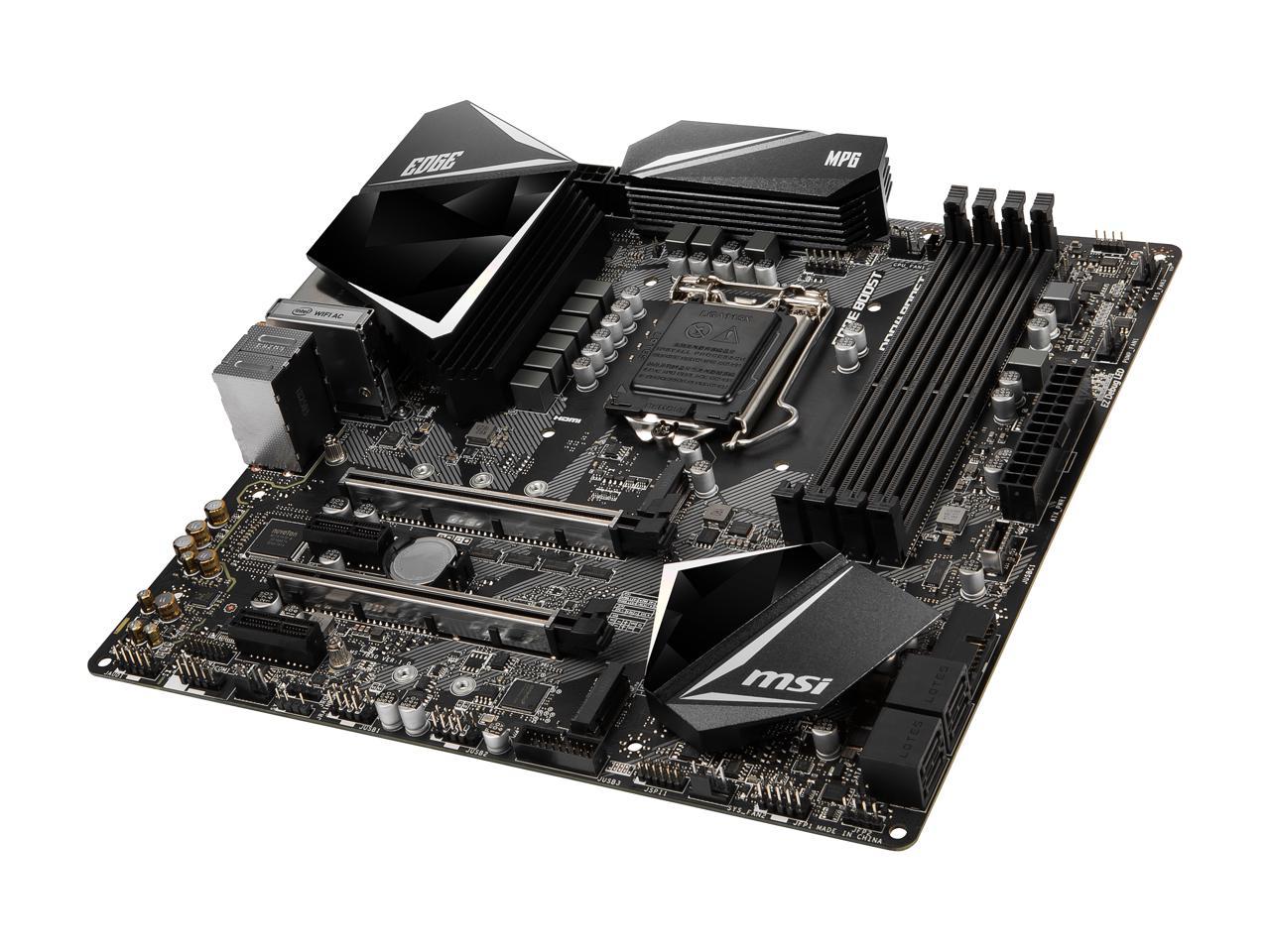 MSI MPG Z390M GAMING EDGE AC LGA 1151 (300 Series) Intel Z390 HDMI SATA 6Gb/s USB 3.1 Micro ATX Intel Motherboard