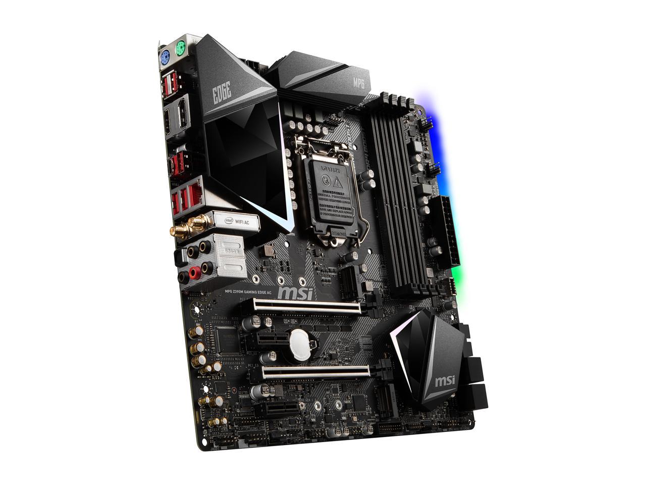MSI MPG Z390M GAMING EDGE AC LGA 1151 (300 Series) Intel Z390 HDMI SATA 6Gb/s USB 3.1 Micro ATX Intel Motherboard