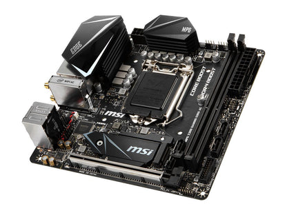 MSI MPG Z390I GAMING EDGE AC LGA 1151 (300 Series) Intel Z390 HDMI SATA 6Gb/s USB 3.1 Mini ITX Intel Motherboard