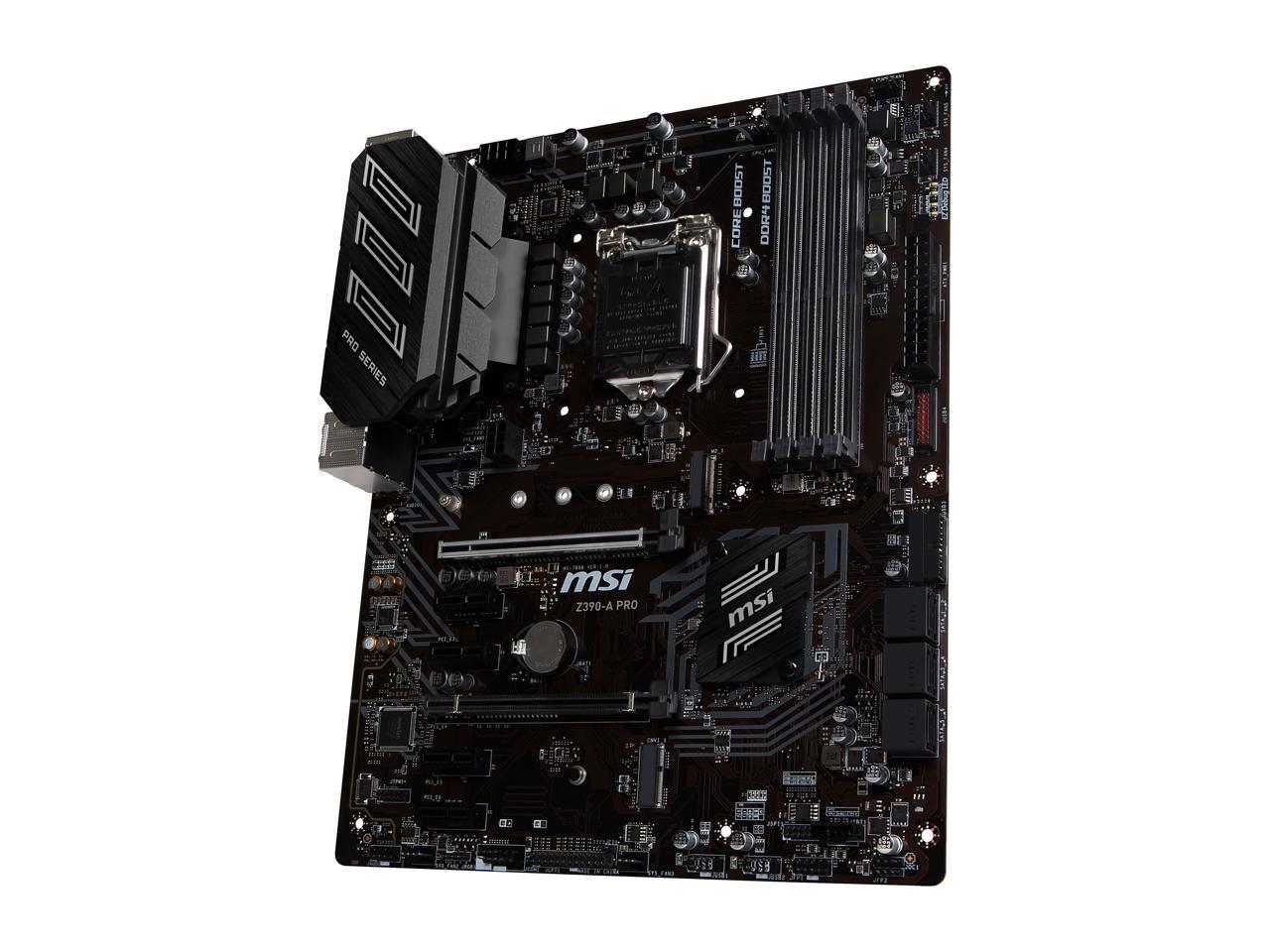 MSI PRO Z390-A PRO LGA 1151 (300 Series) Intel Z390 SATA 6Gb/s USB 3.1 ATX Intel Motherboard