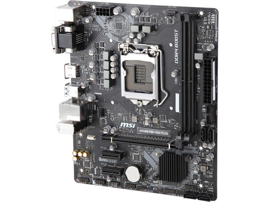 MSI PRO H310M PRO-VDH PLUS LGA 1151 (300 Series) Intel H310 HDMI SATA 6Gb/s USB 3.1 Micro ATX Intel Motherboard