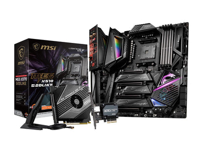 MSI MEG X570 GODLIKE Gaming Motherboard AMD AM4 SATA 6Gb/s M.2 USB 3.2 Wi-Fi 6 Extended-ATX