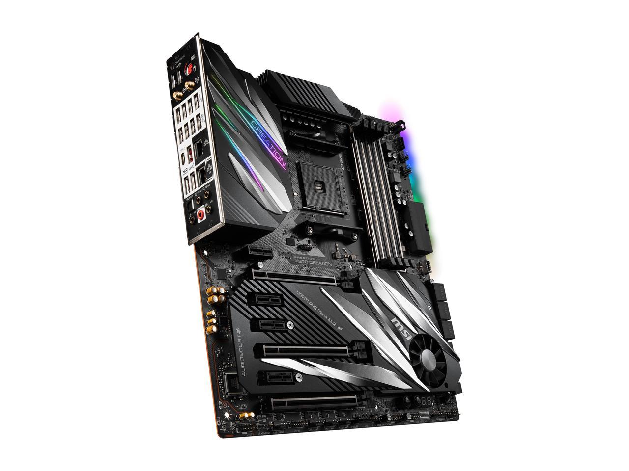 MSI PRESTIGE X570 CREATION Motherboard AMD AM4 SATA 6Gb/s M.2 USB 3.2 Wi-Fi 6 Extended-ATX
