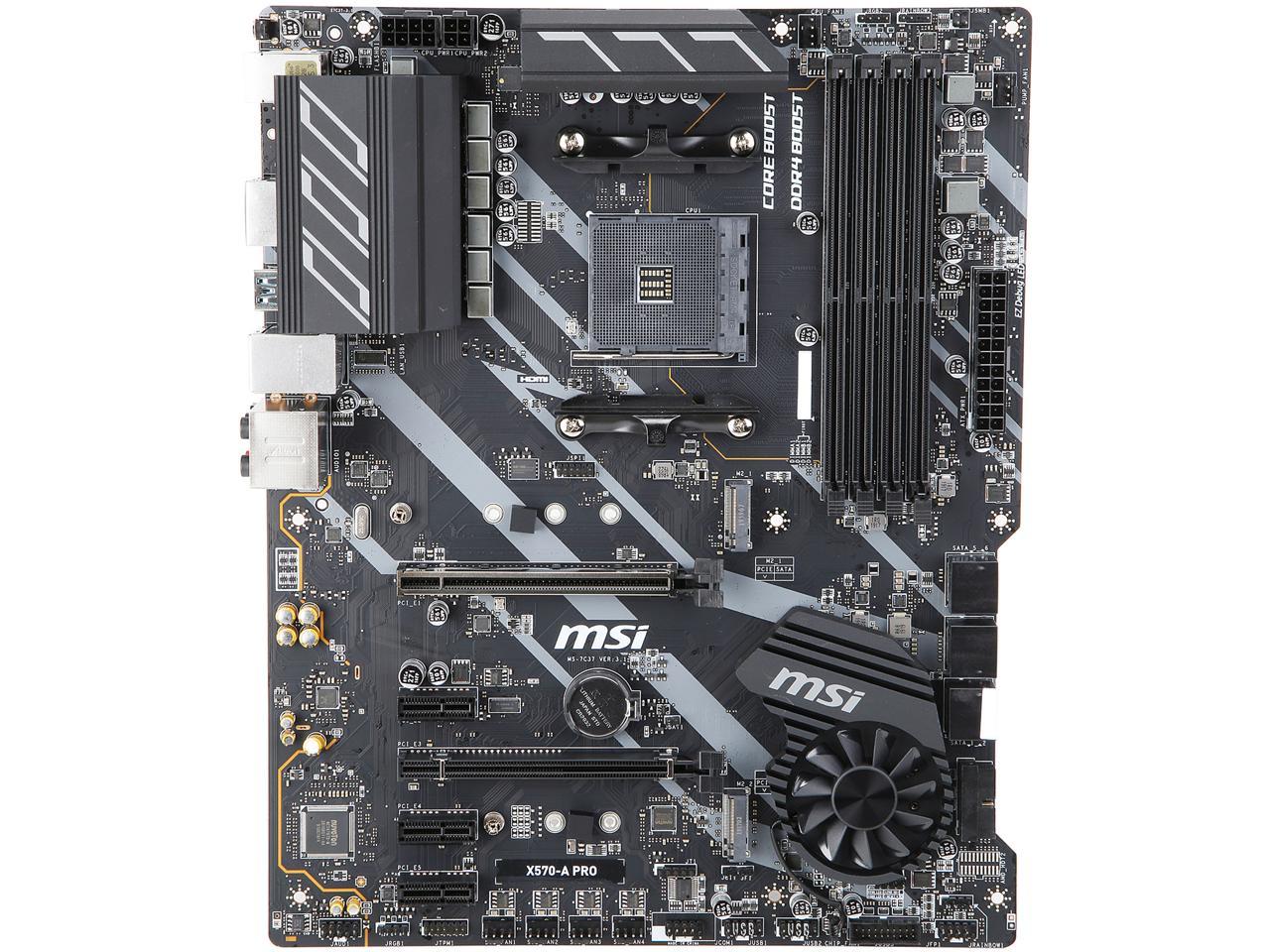 MSI X570-A PRO Motherboard AMD AM4 SATA 6Gb/s M.2 USB 3.2 Gen 2 HDMI ATX