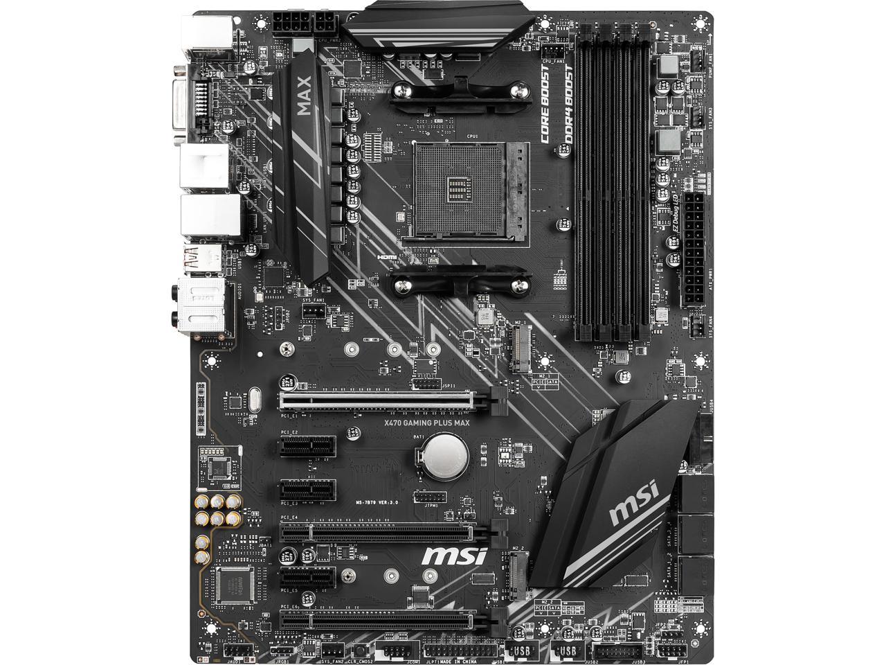 MSI PERFORMANCE GAMING X470 GAMING PLUS MAX AM4 AMD X470 SATA 6Gb/s ATX AMD Motherboard