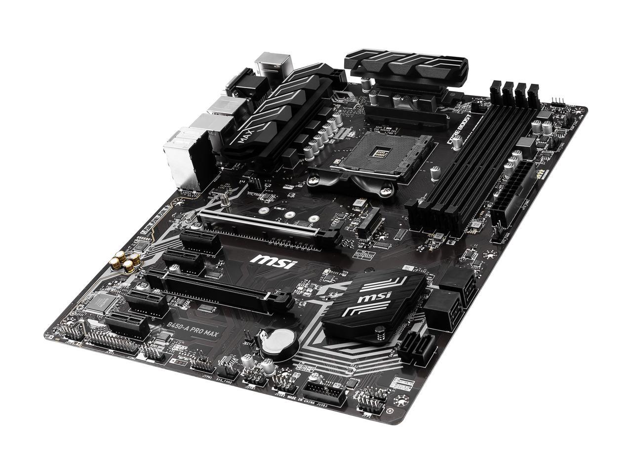 MSI PRO B450-A PRO MAX AM4 AMD B450 SATA 6Gb/s ATX AMD Motherboard