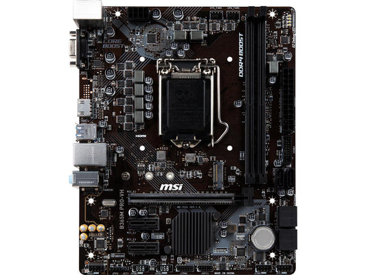 MSI PRO B365M PRO-VH LGA 1151 (300 Series) Intel B365 SATA 6Gb/s Micro ATX Intel Motherboard