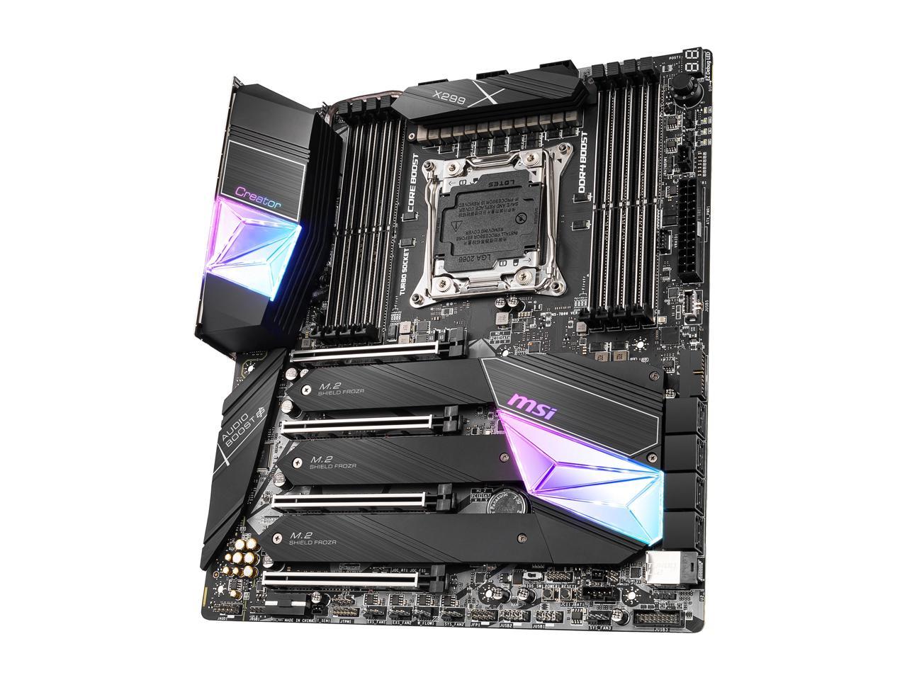 MSI Creator X299 LGA 2066 Intel X299 SATA 6Gb/s Extended ATX Intel Motherboard