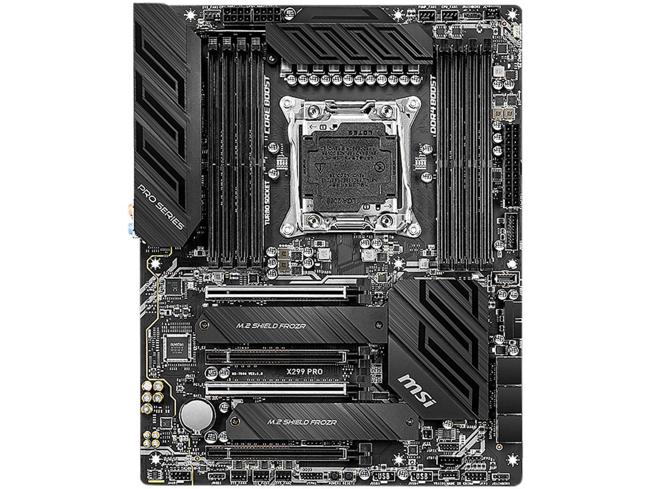 MSI PRO X299 PRO LGA 2066 Intel X299 SATA 6Gb/s ATX Intel Motherboard