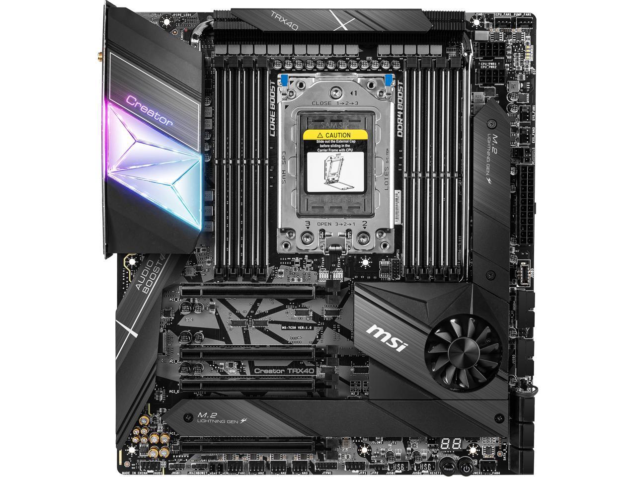 MSI Creator TRX40 sTRX4 AMD TRX40 SATA 6Gb/s Extended ATX AMD Motherboard