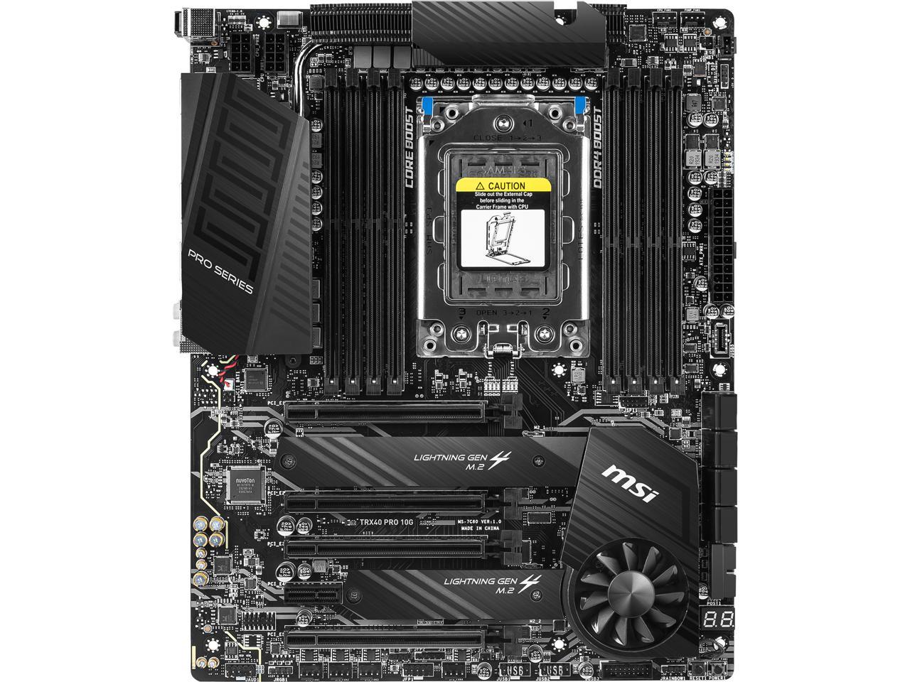 MSI PRO TRX40 PRO 10G sTRX4 AMD TRX40 SATA 6Gb/s ATX AMD Motherboard