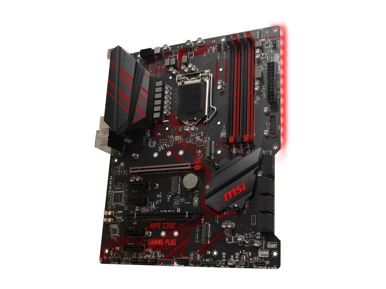 MSI MPG Z390 GAMING PLUS LGA 1151 (300 Series) Intel Z390 SATA 6Gb/s ATX Intel Motherboard