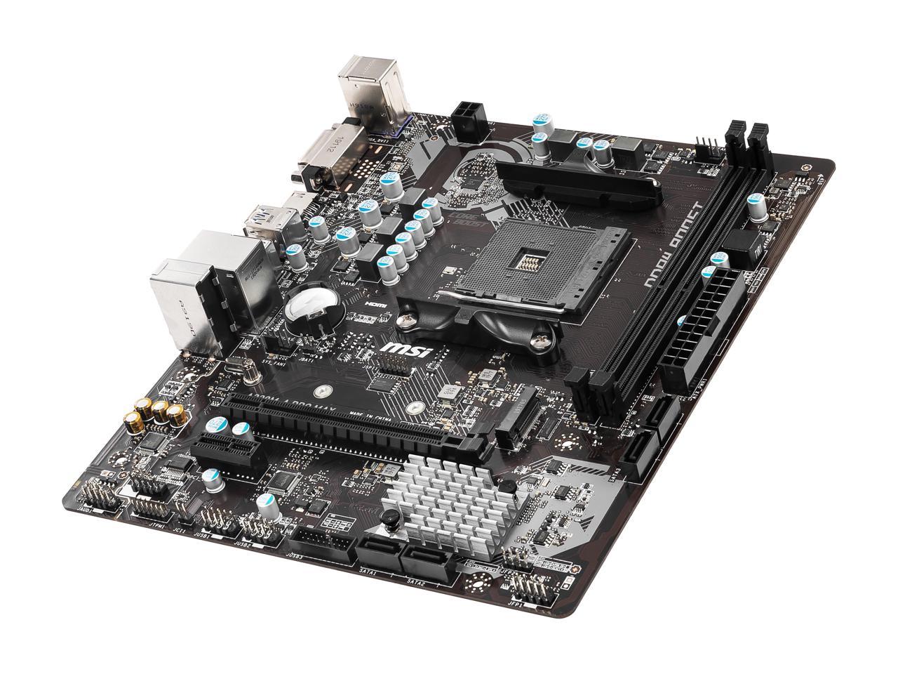 MSI A320M-A PRO MAX AM4 AMD A320 SATA 6Gb/s Micro ATX AMD Motherboard