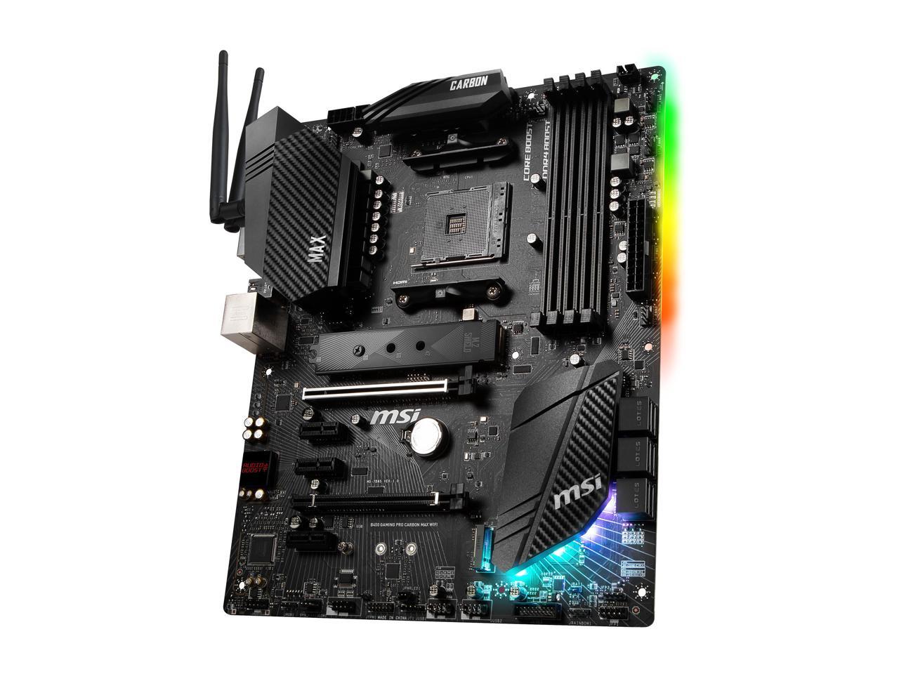 MSI B450 GAMING PRO CARBON MAX WIFI AM4 AMD B450 SATA 6Gb/s ATX AMD Motherboard