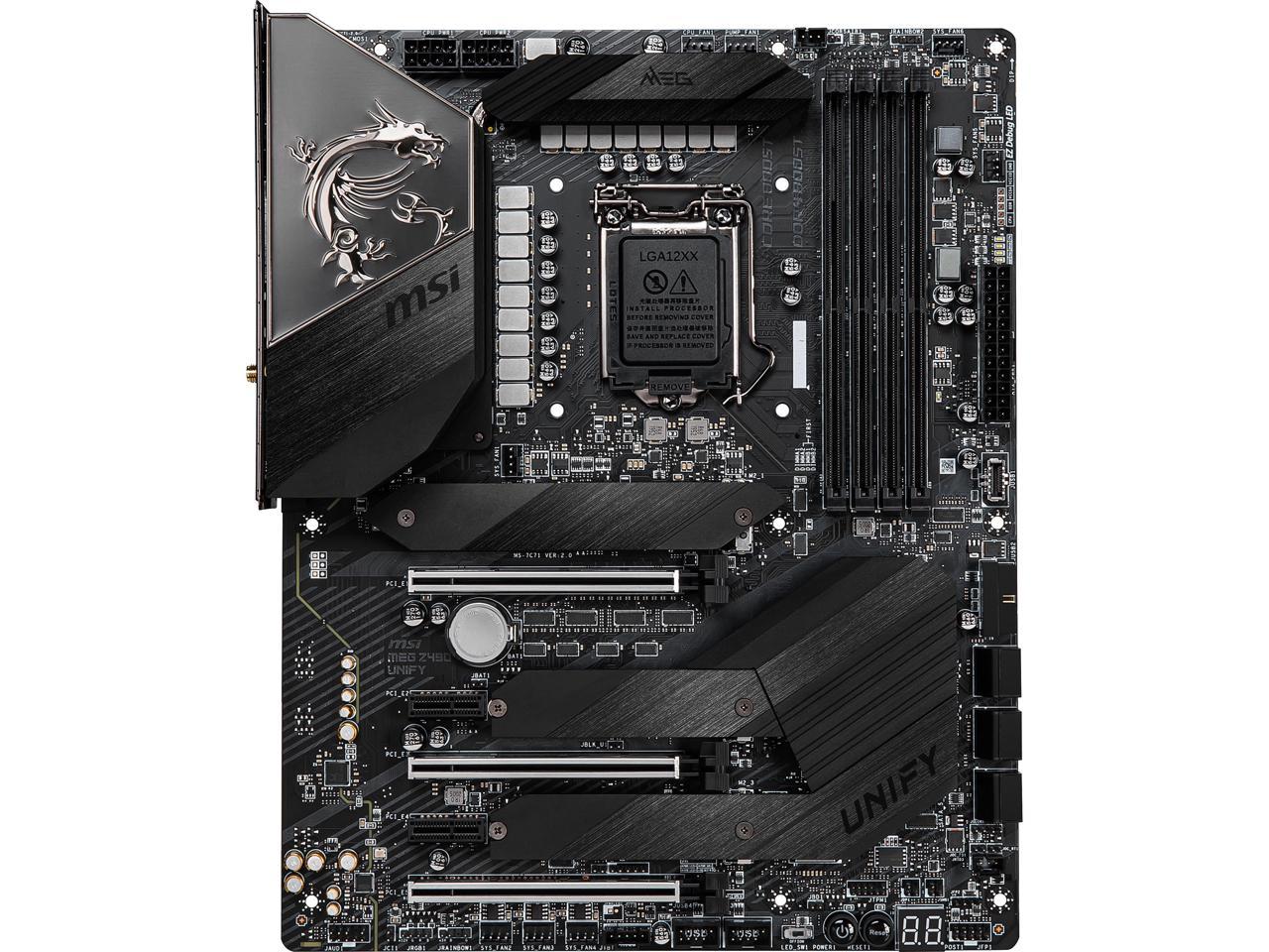 MSI MEG Z490 UNIFY LGA 1200 Intel Z490 SATA 6Gb/s ATX Intel Motherboard