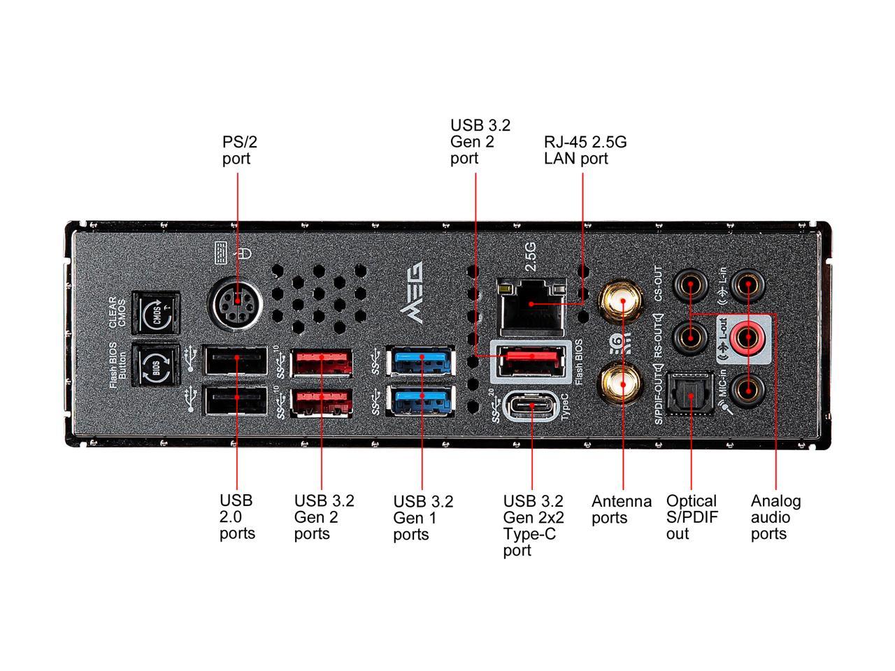 MSI MEG Z490 UNIFY LGA 1200 Intel Z490 SATA 6Gb/s ATX Intel Motherboard