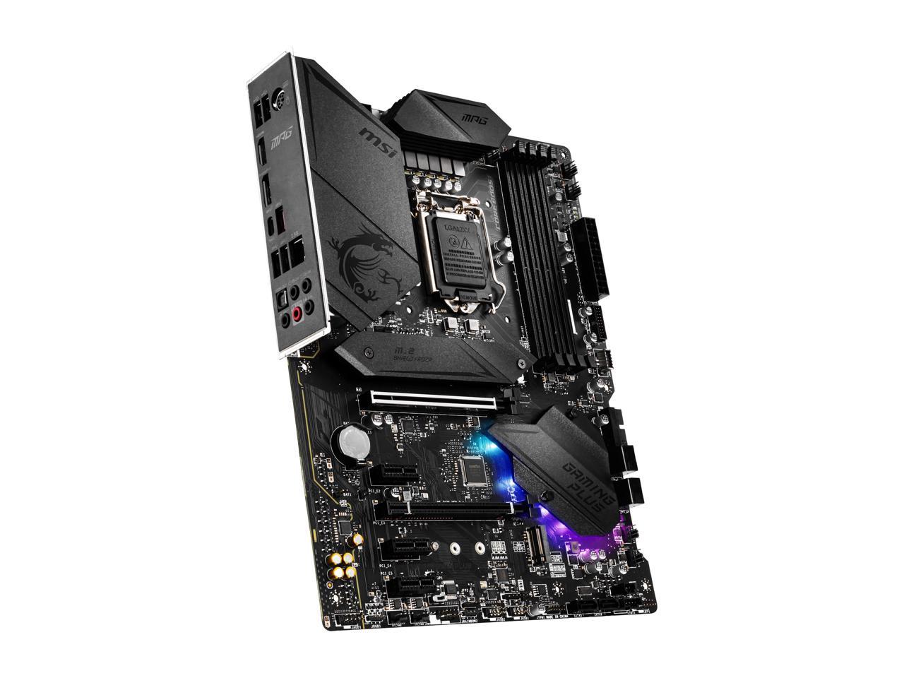 MSI MPG Z490 GAMING PLUS LGA 1200 Intel Z490 SATA 6Gb/s ATX Intel Motherboard