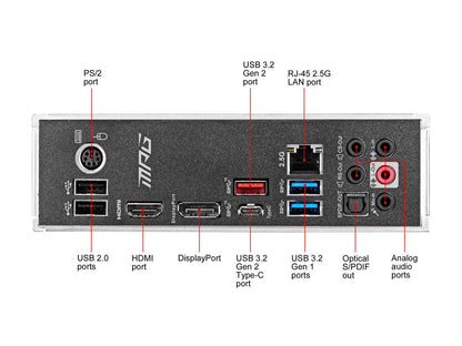 MSI MPG Z490 GAMING PLUS LGA 1200 Intel Z490 SATA 6Gb/s ATX Intel Motherboard