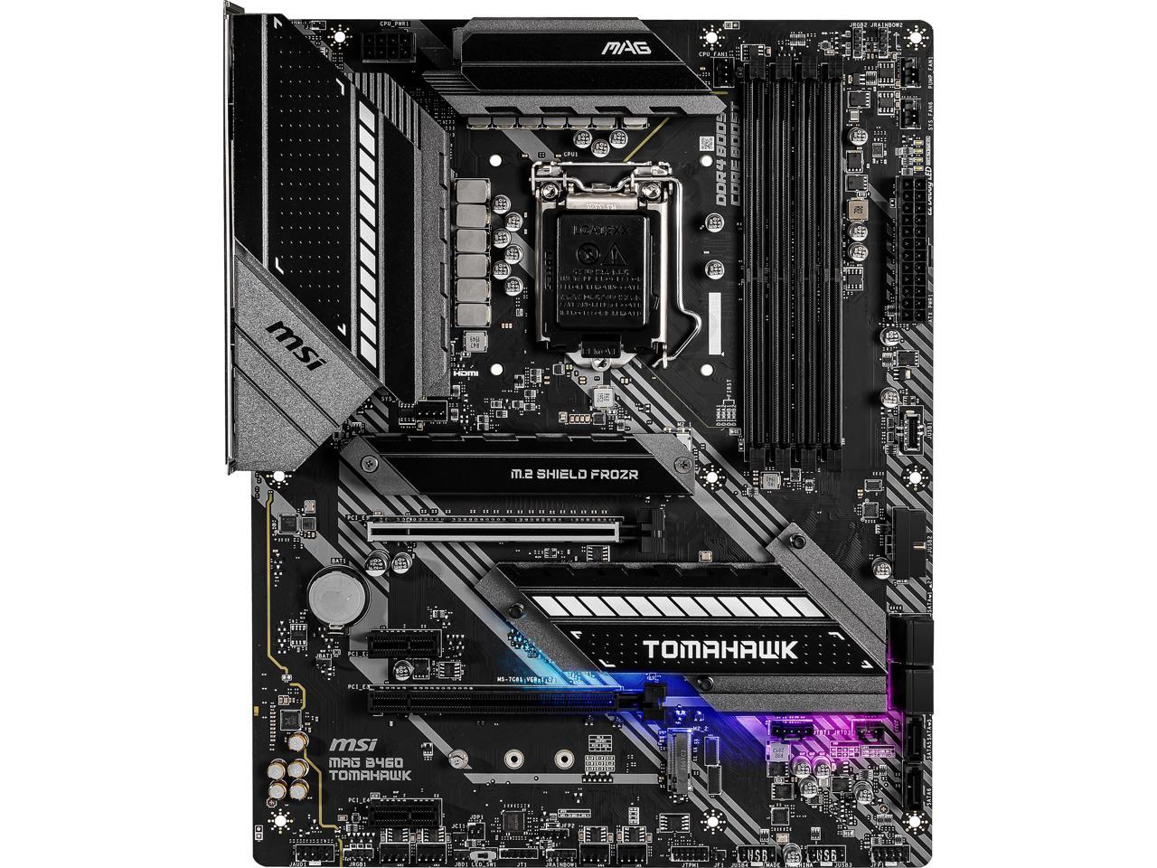 MSI MAG B460 TOMAHAWK LGA 1200 Intel B460 SATA 6Gb/s ATX Intel Motherboard