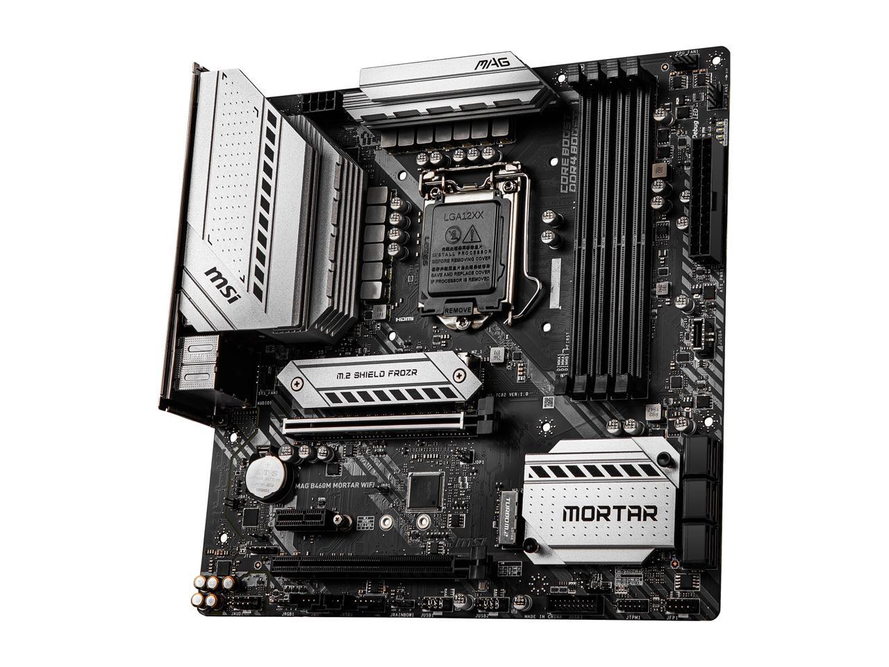 MSI MAG B460M MORTAR WIFI LGA 1200 Intel B460 SATA 6Gb/s Micro ATX Intel Motherboard