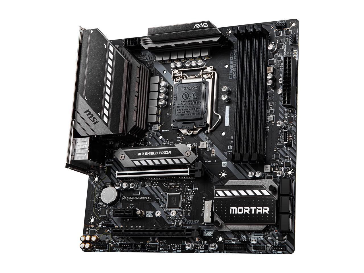 MSI MAG B460M MORTAR LGA 1200 Intel B460 SATA 6Gb/s Micro ATX Intel Motherboard